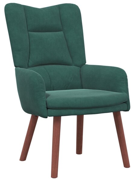 VidaXL Pihenőszék Sötétzöld 63 x 67 x 94 cm Bársony