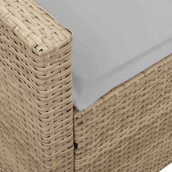 VidaXL bézs polyrattan kerti kanapé párnával