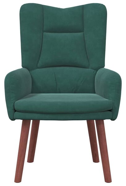 VidaXL Pihenőszék Sötétzöld 63 x 67 x 94 cm Bársony