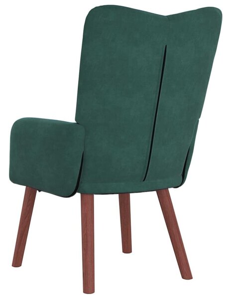 VidaXL Pihenőszék Sötétzöld 63 x 67 x 94 cm Bársony