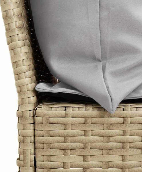 VidaXL bézs polyrattan kerti kanapé párnával