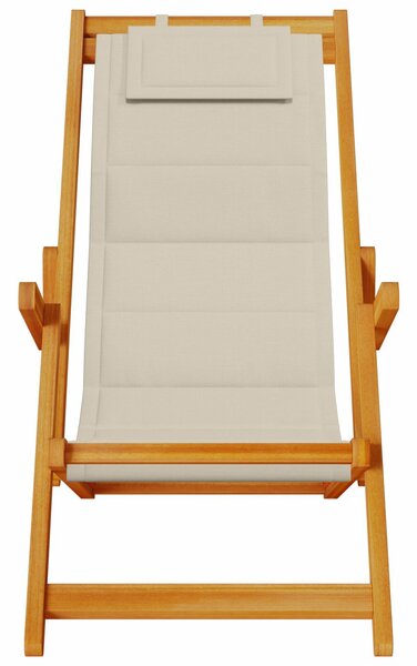 VidaXL Tengerparti szék párnával 2 pcs Barna Tömör Akácfa