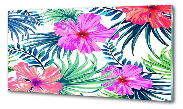 Konyhai hátfalpanel Hawaii virágok