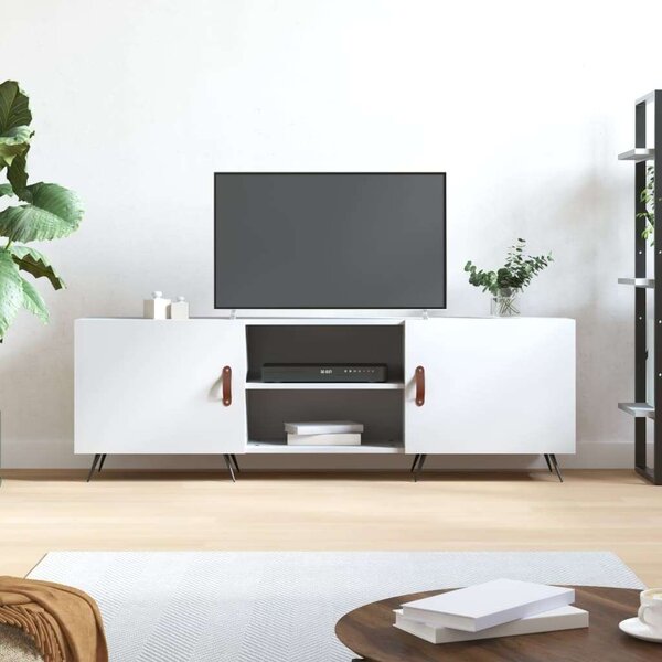 Modern TV-szekrény - Fehér - 150x30x50 cm