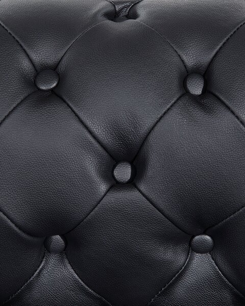 Fotel CHESTERFIELD Bőr Fekete