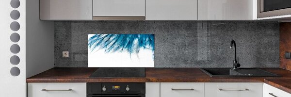 Konyhai falburkoló panel Kék tollak