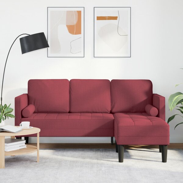 VidaXL Kanapé Szett Bordó 173 x 131 x 67 cm szövet