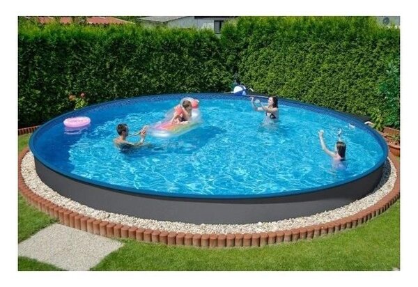 Ibiza kör alaku medence, átmérője 4,20 méter, mélysége 1,20 m - fehér, falvastagság 0,75 mm, előre kivágások a szkimmerhez és a