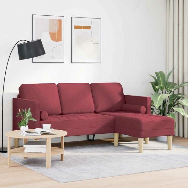 VidaXL Kanapé Szett Bordó 173 x 131 x 67 cm szövet