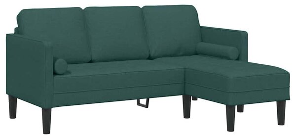VidaXL Kanapé Szett Sötétzöld 173 x 131 x 67 cm szövet