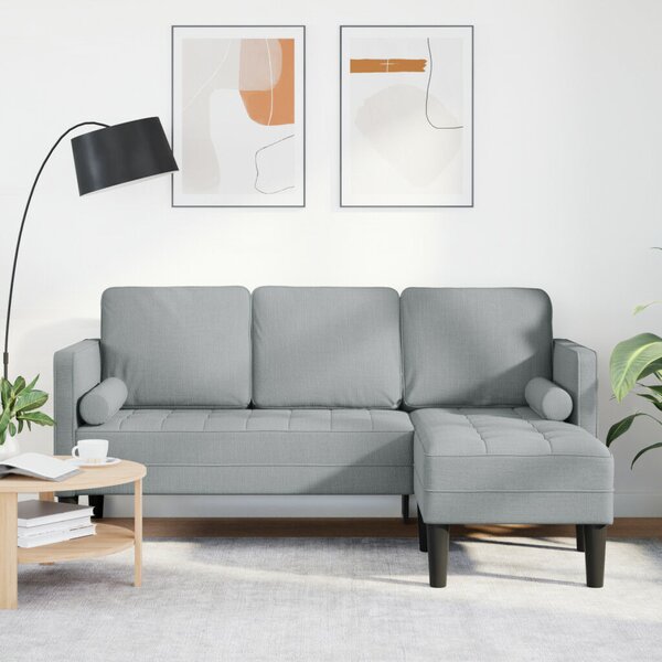 VidaXL Kanapé Szett Világosszürke 173 x 131 x 67 cm szövet
