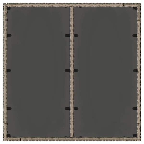 VidaXL Kert étkező szett 3 pcs Szürke és Barna 90 x 90 x 75 cm