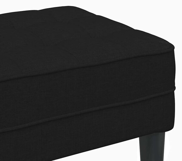 VidaXL pad Fekete 113 x 57 x 39 cm szövet