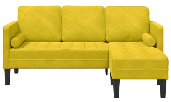 VidaXL Kanapé Szett Sárga 173 x 131 x 67 cm Bársony