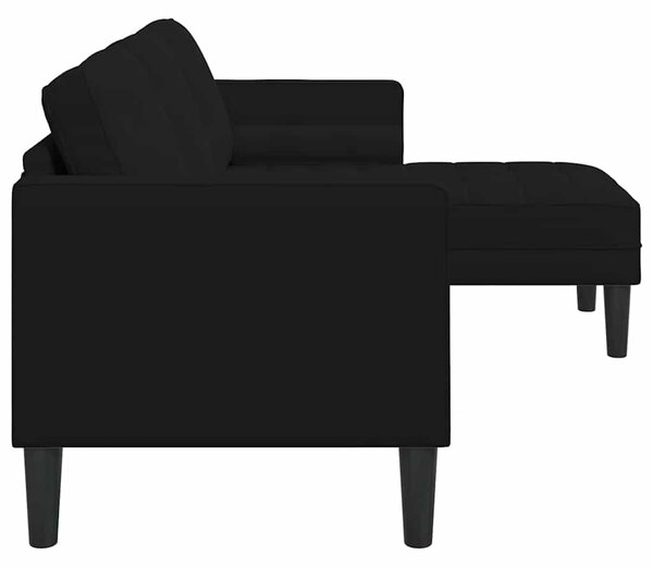 VidaXL Kanapé Szett Fekete 173 x 131 x 67 cm Bársony