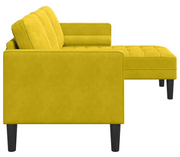 VidaXL Kanapé Szett Sárga 173 x 131 x 67 cm Bársony