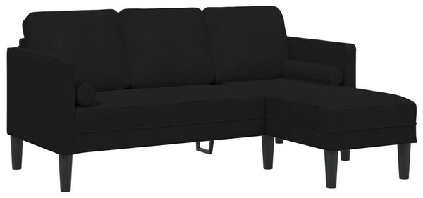 VidaXL Kanapé Szett Fekete 173 x 131 x 67 cm Bársony