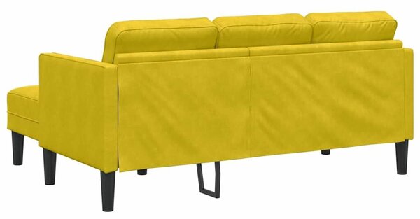 VidaXL Kanapé Szett Sárga 173 x 131 x 67 cm Bársony