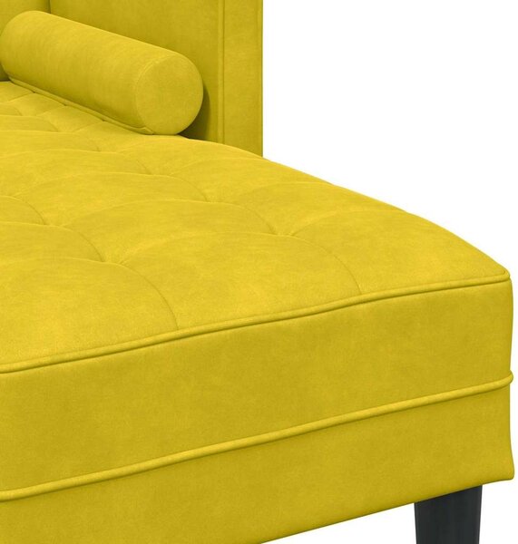 VidaXL Kanapé Szett Sárga 173 x 131 x 67 cm Bársony