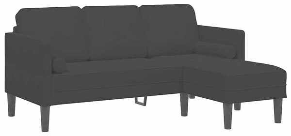 VidaXL Kanapé Szett Fekete 173 x 131 x 67 cm Bársony