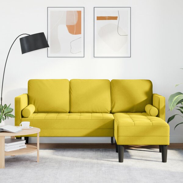 VidaXL Kanapé Szett Sárga 173 x 131 x 67 cm Bársony