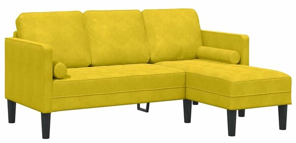 VidaXL Kanapé Szett Sárga 173 x 131 x 67 cm Bársony