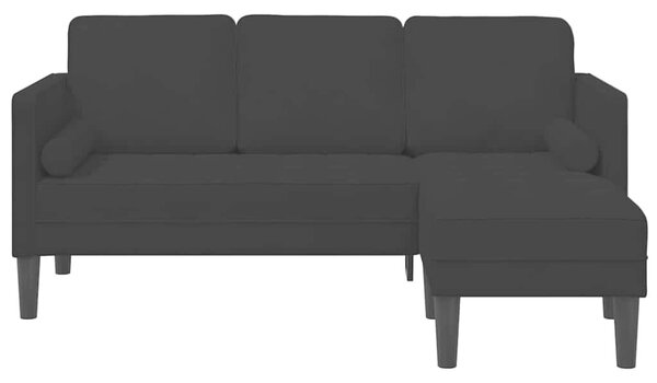 VidaXL Kanapé Szett Fekete 173 x 131 x 67 cm Bársony