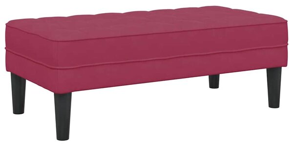 VidaXL pad párnával Bordó 113 x 57 x 39 cm Bársony