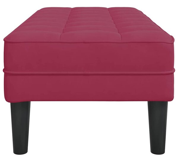 VidaXL pad párnával Bordó 113 x 57 x 39 cm Bársony
