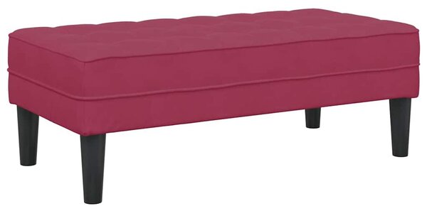 VidaXL pad párnával Bordó 113 x 57 x 39 cm Bársony