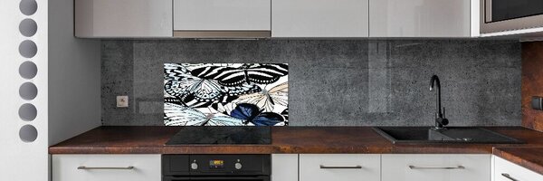 Konyhai fali panel Pillangók és virágok
