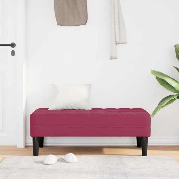VidaXL pad párnával Bordó 113 x 57 x 39 cm Bársony