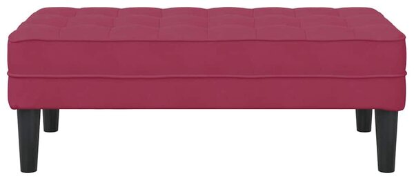 VidaXL pad párnával Bordó 113 x 57 x 39 cm Bársony