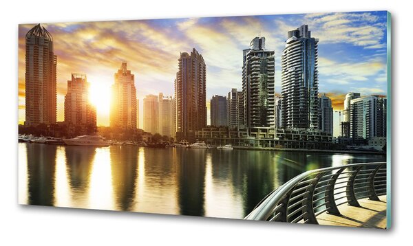 Konyhai falvédő Dubai naplemente
