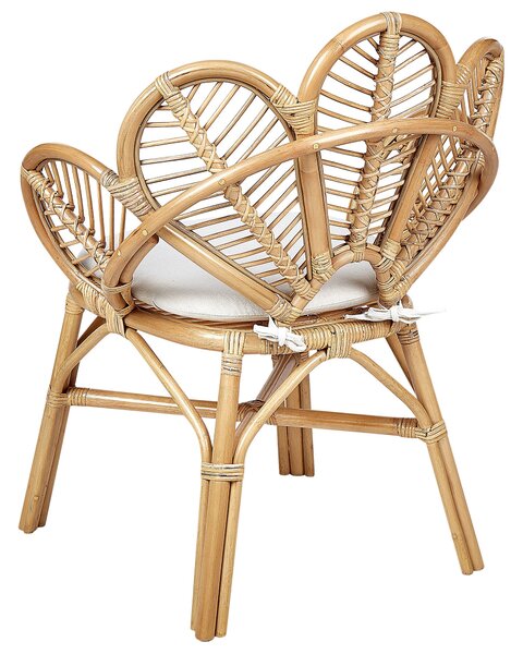 Kétdarabos páva alakú szék szett FLORENTINE II Rattan Természetes