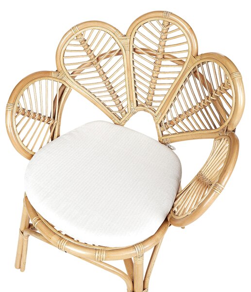 Kétdarabos páva alakú szék szett FLORENTINE II Rattan Természetes