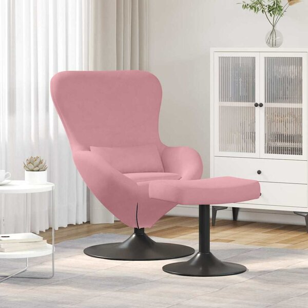 VidaXL Tojásfotel 2 pcs Rózsaszín 63 x 73 x 90 cm Bársony