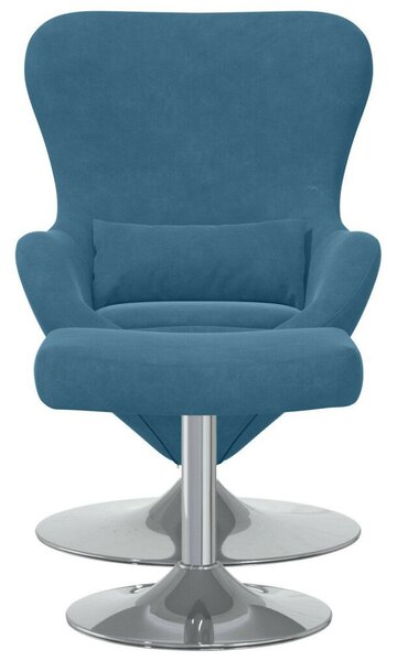 VidaXL Tojásfotel 2 pcs Kék 63 x 73 x 90 cm Bársony