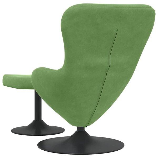 VidaXL Tojásfotel 2 pcs Világos zöld 63 x 73 x 90 cm Bársony