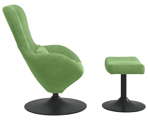 VidaXL Tojásfotel 2 pcs Világos zöld 63 x 73 x 90 cm Bársony