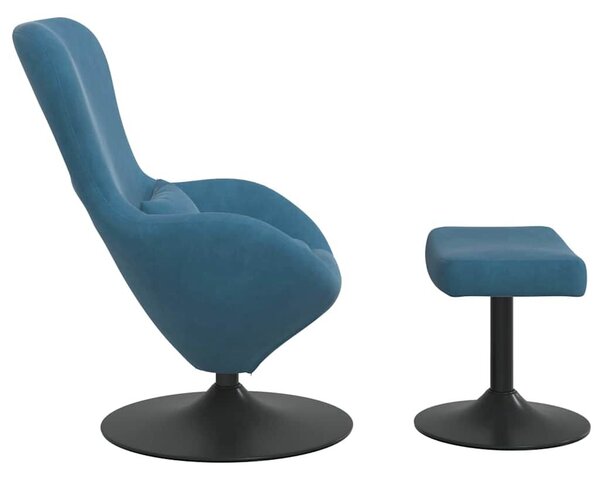 VidaXL Tojásfotel 2 pcs Kék 63 x 73 x 90 cm Bársony