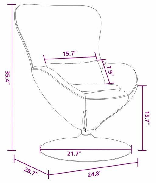 VidaXL Tojásfotel Sötétszürke szövet