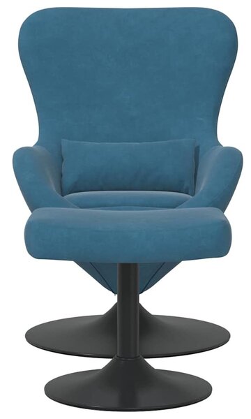 VidaXL Tojásfotel 2 pcs Kék 63 x 73 x 90 cm Bársony