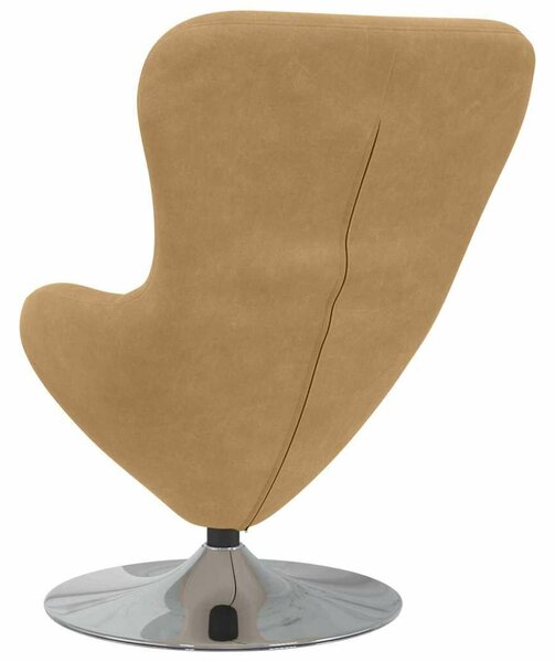 VidaXL Tojásfotel Világosbarna 63 x 73 x 90 cm Bársony