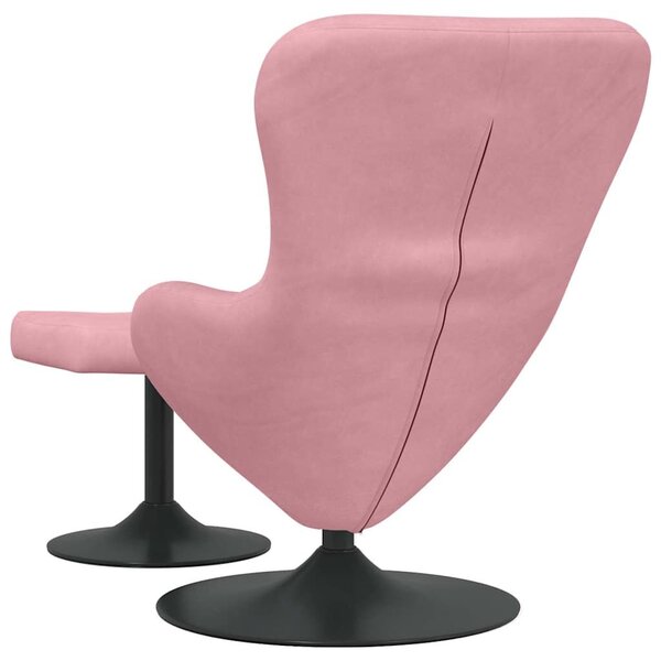 VidaXL Tojásfotel 2 pcs Rózsaszín 63 x 73 x 90 cm Bársony