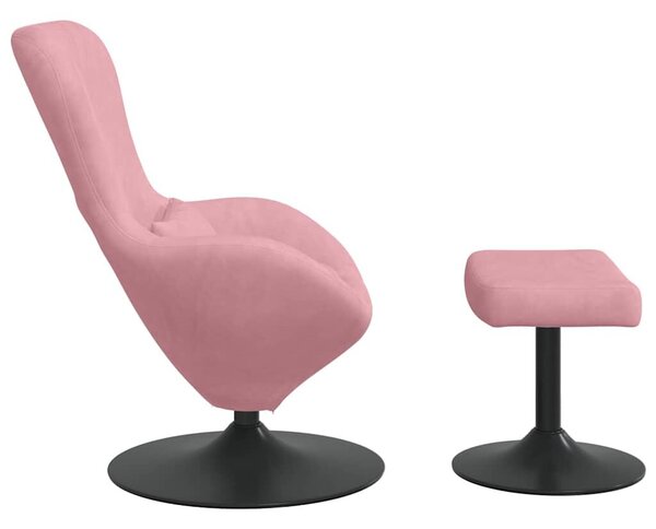 VidaXL Tojásfotel 2 pcs Rózsaszín 63 x 73 x 90 cm Bársony