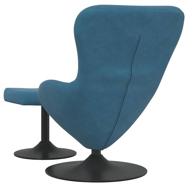 VidaXL Tojásfotel 2 pcs Kék 63 x 73 x 90 cm Bársony