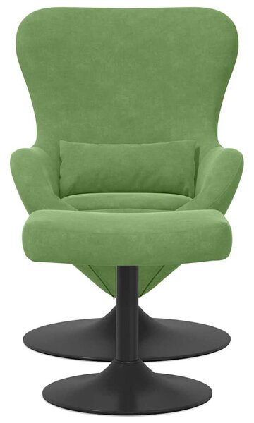 VidaXL Tojásfotel 2 pcs Világos zöld 63 x 73 x 90 cm Bársony