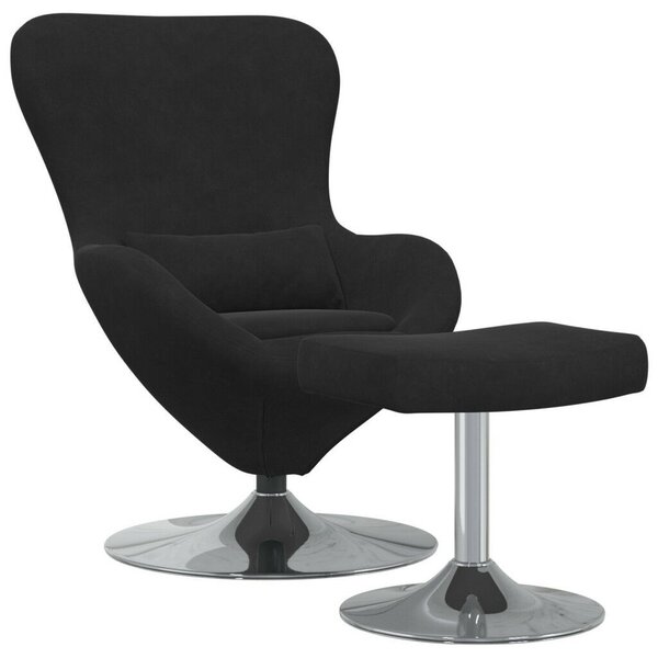 VidaXL Tojásfotel 2 pcs Fekete 63 x 73 x 90 cm Bársony