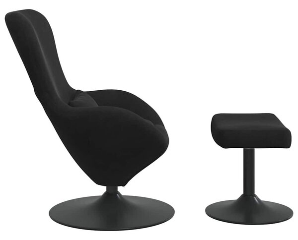 VidaXL Tojásfotel 2 pcs Fekete 63 x 73 x 90 cm Bársony